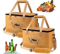 Genérico BBQ Blanket for Resting Meat-Reusable Insulated Large Resting Bag with Wide Mouth for Brisket Beef Pork Shoulders Turkeys,Grilling Gifts for Men (2 Set)