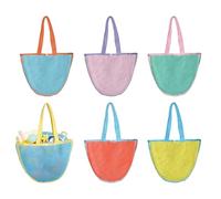 Genérico Beach Bag - 12.6 Inch 6 Piece Mesh Beach Toy Storage Bags | Shoulder Strap Beacĥ Toys Bag | Essential Swim Gear Storage For Children Seashell Toy Organizer. Mesh Nylon,235g.