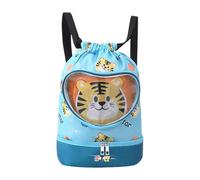 Genérico Beach Bag for Kids - Beach Bag For Swimming | Portable Dry Wet Separated Cartoon Drawstring Lightweight Pool Accessories For Beach School Use Travel Activities Sports Camping Gym