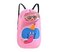Genérico Beach Bag, Kids Backpack, Swim Drawstring, Waterproof Polyester, 31x50cm Size, Large Capacity, Light Pink Green Style, for Outdoor Travel, Summer Gym, Camping Sports, Vacation