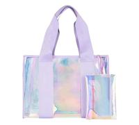 Genérico Beach Bag Women, PVC Tote Waterproof, Travel Handbag for Shopping And Pool, Large Capacity Shoulder Purse, Outdoor Organizer Picnic Gym Work Concert Trip Swim Carrier, 6.89x11.81 in