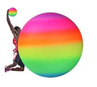 Generico Beach Ball - Inflatable Rainbow Toy | Outdoor Water Play Game, Swimming Pool Activity Prop, Colorful Sports Style Balloon For Summer Backyard Vacation Fun Children Kids Parties