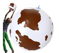 Generico Beach Balls For Kids - Cow Print Inflatable Play Ball, Summer Water Toy | Fun Party Favor Outdoor Activity Game For Backyard Birthday Pool Water Park Holiday Family Entertainment