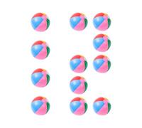 Genérico Beach Balls - PVC Material 12PCS | Swimming Pool Toys | Pool Rainbow Color Inflatable Ball, Summer Water Toy Colorful, Inflatable, Small For, Summer Play, Kids, Handy Inflation