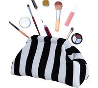 Genérico Beach Clutch Purse For Women - Compact 31x17cm Handbag | Soft Knitted Fabric With Kiss Lock Closure And Contrast Stripes | Woven Crochet Purse - Casual Summer Beach Elegance Dinner