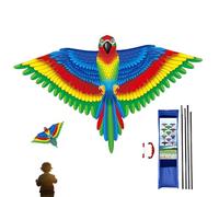 Genérico Beach Kite - Large Portable Colorful Parrot Kites with Handle, Giant Kite with 328ft String and Winder | Outdoor Activity Toy for Kids, Teens, Adults, Beach Trips, Park Games, Yard, Garden