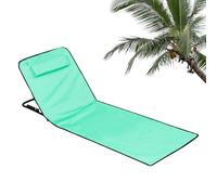 Genérico Beach Lounge Chair, Portable Folding Mat, 62.99x20.47in Sunbathing Recliner, Headrest Backrest, Lightweight Easy to Carry for Camping, Seaside, Backyard, Men, Youth, Family