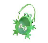 Genérico Beach Mesh Bag, Frog Mesh Beaches Bags, 9,84 x 7,87 pulgadas Adjustable Frogs Shaped Portable Tote to Kids, Lightweight Travel Shell Collector for Boy Girl Outdoor Vacation, Pool, Park
