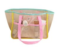 Genérico Beach Mesh Bag, Tote Carryall, 13.78x10.24x8.27 Inches Sandproof Travel Organizer, Large Storage Accessory for Women Outdoors with Towels Water Bottles and Summer Vacation Needs