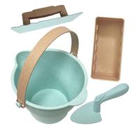 Genérico Beach Sand Toys, Sandbox Castle Play Set, Buckets Sand Toy Set with Shovels, Molds & Mesh Bag, Outdoor Sandbox Tool, Ideal for Toddler and Kids