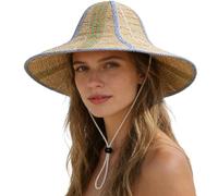 Genérico Beach Straw Hat - Wide Brim Sun Protection Hats | Natural Straw Material with Breathable Weave Design, Lightweight Foldable Summer Hat for Beach Travel Garden Vacation Sun Shade Use