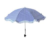 Genérico Beach Umbrella - Portable Windproof UV Protection Blue White Striped Canopy, 1 Piece Big Beach Umbrella for Pool, Deck, Backyard, Yard Outside, Camping, Travel Use