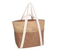 Genérico Beach Vacation Bag - Nylon Mesh, 15.37x7.49x13.79in Waterproof Cruise Tote 350g | Zipper Travel Clothes Organizer Purse For Makeup, Sunscreen, Slippers, Phones, Shirts, Towels