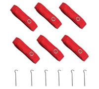 Genérico Beach Volleyball Cords - Portable Court Cords, Beach & Backyard Boundary Lines | Weatherproof High Visibility Cord with Stainless Steel Ground Spikes For Sand, Grass & Outdoor Play