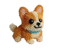 Genérico Bead Embroidery Craft Set | Beginners 3D Dog Bead Embroidery - Sewing Art with Threads Crafting Accessories for Animal Lovers Adults Teens Ornament Making