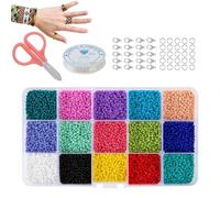 Genérico Bead Kit For Beginners - Wooden Beading Set To Weave Necklaces & Bracelets, Durable DIY Jewelry Making Kit With Stainless Steel Tools For Home, Women, Girls