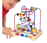 Genérico Bead Maze - Cartoon Wooden Roller Coaster Game, Interactive Preschool Educational Toy | Learning Activity For Kids, Birthday, Holiday, Kindergarten, Classroom, Home, Early Development, Gift