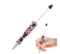 Genérico Beadable Pens, Bullet Shaped Ballpoint, 5.71x0.63 Inches, Refillable Ink Cartridge, Customisable Barrel, Beaded Stationery Pen for Crafting Journaling Teaching School Workplace Gift