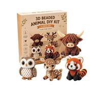 Genérico Beaded Animal DIY Craft Kit - Small 3D Beading Art Maker Set, Creative Animal Bead Model Kit For Beginners | Handmade Craft Hobby Set For Kids, Teens, Adults, Family & Art Enthusiasts