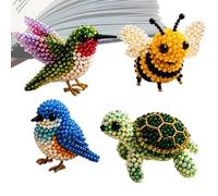 Genérico Beaded Animal Kit, 3D Bead Art Kit, DIY Animal Beading Craft
