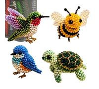 Generico Beaded Animal Kit - Cute Funny With Instructions 3D, Handmade Bead Animal Making Kit, Family Friends Professionals | Craft Enthusiasts Display Gabinete Bookshelf Bedside Table Ornaments