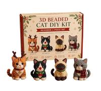 Genérico Beaded Animal Kit - DIY Cat Craft Set | Beginner Bead Art Project