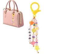 Genérico Beaded Backpack - Rainbow Color Keychain - Bag Pendant Keyring Decor for Car Keys, Handbag, Tote Bags, Backpack