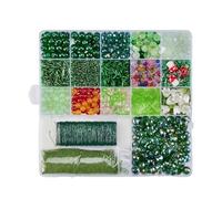 Genérico Beaded Plant Kit - 0.39 Inches Iridescent Material Beads | Resin DIY Jewelry Maker - 2872 Piece 350g Hobbyist Craft Set, ideal for Beginners Adults Art Students Studios Workshops