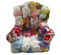Genérico Bean Bag For Stuffed Animals Storage Clear | Clear Visibility Toy Organizer Bags with Zipper,Sack - Easy To Clean For Storing Toys Floor Dorm Bedroom Room Couch Adults Sofa Bed