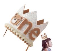 Genérico Bear - Artificial Leather Non-Woven Fabric, Soft Fashionable Birthday | Special Photo Outfit For 1st Birthday Celebration And Cake Smash Event