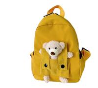 Generico Bear Backpack, Preschool Backpack with Spacious Interior, 10.63x8.27x3.94 Inches Lightweight Cute Design Knapsack Bag for Students, Outdoor, Camping, Travel and Daily Commute, amarillo,