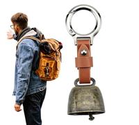 Genérico Bear Bells For Hiking - Loud Safety Horn Mini Dog Bells Keychain PU Leather Zinc Alloy 11×3cm 12×3cm | Outdoor Biking Fishing Trekking Mountain Climbing Backpack Tent Pet Warning Bell