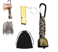 Genérico Bear Bells | Safety Gear Whistle | Hiking Bells Metal with Whistle Safety Gear Device | Camping Bell for Wildlife Alert Backpacking Camping Walking Biking Climbing Mountaineering Wilderness