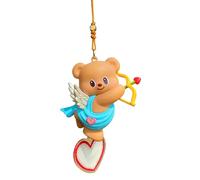 Genérico Bear Car Pendant - Cute Cartoon Animal Charms, Soft Hanging Ornament, Decorative Collectible Figure, Fun Auto Interior Accessory | Adorable Bear Pendant For SUV Sedan Dashboard Display
