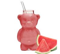 Genérico Bear Drinking Cup - 300ml JuiceBottle Mug, Ergonomic Glass Cup | Coffee Tea Milk Tea JuiceCup, Cute Bear Design For Smoothies Office Kitchen Use, Fun Beverage Glass
