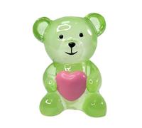 Genérico Bear Figurine - Resin Small Animal Statue with Heart For Home Decoration | Resin with Smiling Bear Sculpture, Indoor Outdoor Display with Tabletop Shelf Feature