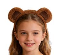 Genérico Bear Headband - Cute Plush Adjustable Animal Ears Costume | Soft Headband For Adults And Kids, Fun Halloween Birthday Party Photoshoot Accessory For Teens And Girls Use