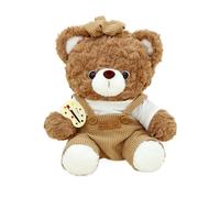 Genérico Bear Plush, Cartoon Stuffed Bear Toys, 28cm Brown Animal Doll, 11.02 Inches Comfortable Huggable Plush Dolls Soft Cute Toy for Kids, Home, Studios, Cars, and Decor