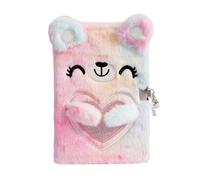 Genérico Bear Plush Diary Soft Lockable Writing Journal With Keys Gift