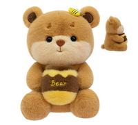 Genérico Bear Plush Toy - Holding Pot Soft Stuffed Animal for Home Decor | Cuddly Fabric Doll Figure with Character Ornament, Bedroom Living Room Couch Shelf Office Travel for Party Display