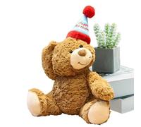 Genérico Bear Stuffed Animal, Cartoon Bear Plush, Toy, Cute Animal Plush, Kids Bedroom Decor, Prop, Christmas Bear Plush, Plush Bear with Hat, Kids Birthday Plush, Bear Plush Doll,