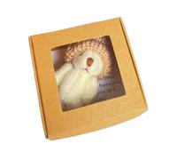 Generico Bear Stuffed Animal - Handmade Little Plush Bear In Box | Soft Positive Home Decor With Insspirational Card Handmade Pet Buddy For Women Boys Girls And Others, blanco, Fare riferimento alla