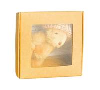 Genérico Bear Stuffed Animal, Handmade Plush Gift, 3.35x1.57 Inches Small Bear in Box Soft Cuddly Design Includes Inspirational Card, Thoughtful Decor for Women, Kids and Home Positivity