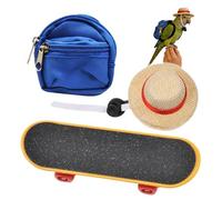 Genérico Bearded Dragon Outfit Set - 3-Piece Adjustable Lizard Skateboard Accessory For Pet Climbing Play, Reptile Cage Tank Terrarium Home Or Outdoor Use