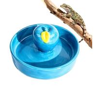 Genérico Bebedero para Tortugas,Cuenco Cerámico Antivuelco | Cuenco De Agua para Galápagos,para Tortugas Leopardo, Camaleón, Ermitaño, Serpiente, Rana, Caracol, Araña, Anfibios, Vivario Y
