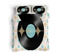 Genérico Bedding Música Abstracta, Juego de Funda Edredon Música Abstracta 135x200cm Microfibra Suave y Transpirable con Cremallera Oculta y Estampado Doble Cara 1 Copripiumino e 2 Federe 50x75cm * 2