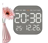 Genérico Bedroom Alarm Clocks - LED Digital Alarm, Multifunctional Clock with Modern Aesthetic, Digital Timepiece, Home Decor Accessory, Bedside Clock for Table Living Room Dorm Office Travel