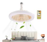 Genérico Bedroom Ceiling Light With Fan And Timer, Ceiling Light With Fan, Remote Control Cooling Accessories With Adjustable 3 Speeds For Bedroom Living Room Kitchen Dining Room