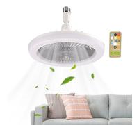 Genérico Bedroom Ceiling Light With Fan And Timer, Ceiling Light With Fan, Remote Control Cooling Accessories With Adjustable 3 Speeds For Bedroom Living Room Kitchen Dining Room