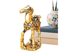 Generico Bedroom Ornaments - Figuras de caballo de bronce, decoración del zodiaco, Wealth and Success Animal Sculptures, God Of Wealth Figurine Decorations For Home, Office, Shelf Desk, Tabletop